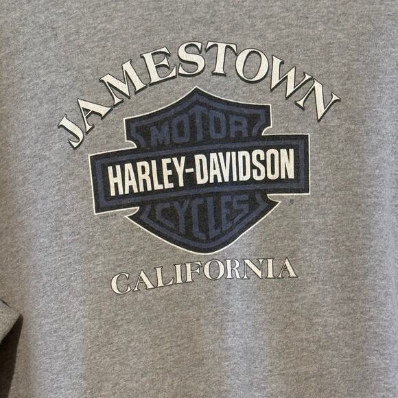 Vintage Harley Davidson Size Large Made in USA Snap Up Sweatshirt Jamestown HD - Picture 5 of 8